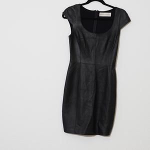Graham and Spencer Black Leather Dress - Size S - Edgy Elegance